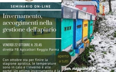 Invernamento, accorgimento nella gestione dell’apiario, 22/10 – diretta FB ore 20:45